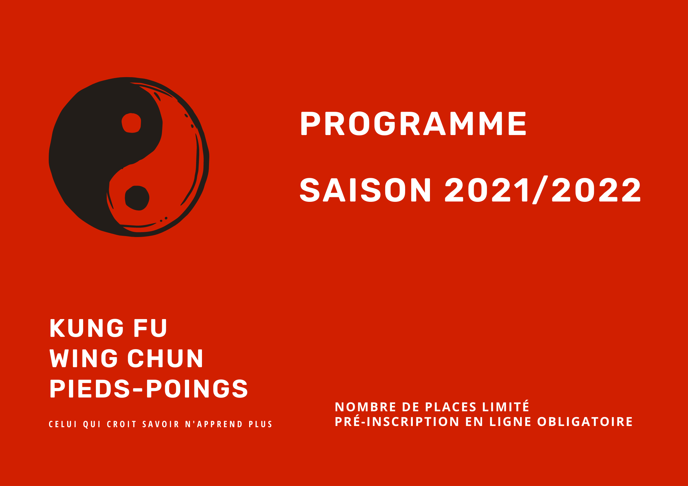 Pdf progarmme saison 21/22 - kung Fu, Wing chun et Pieds-poings