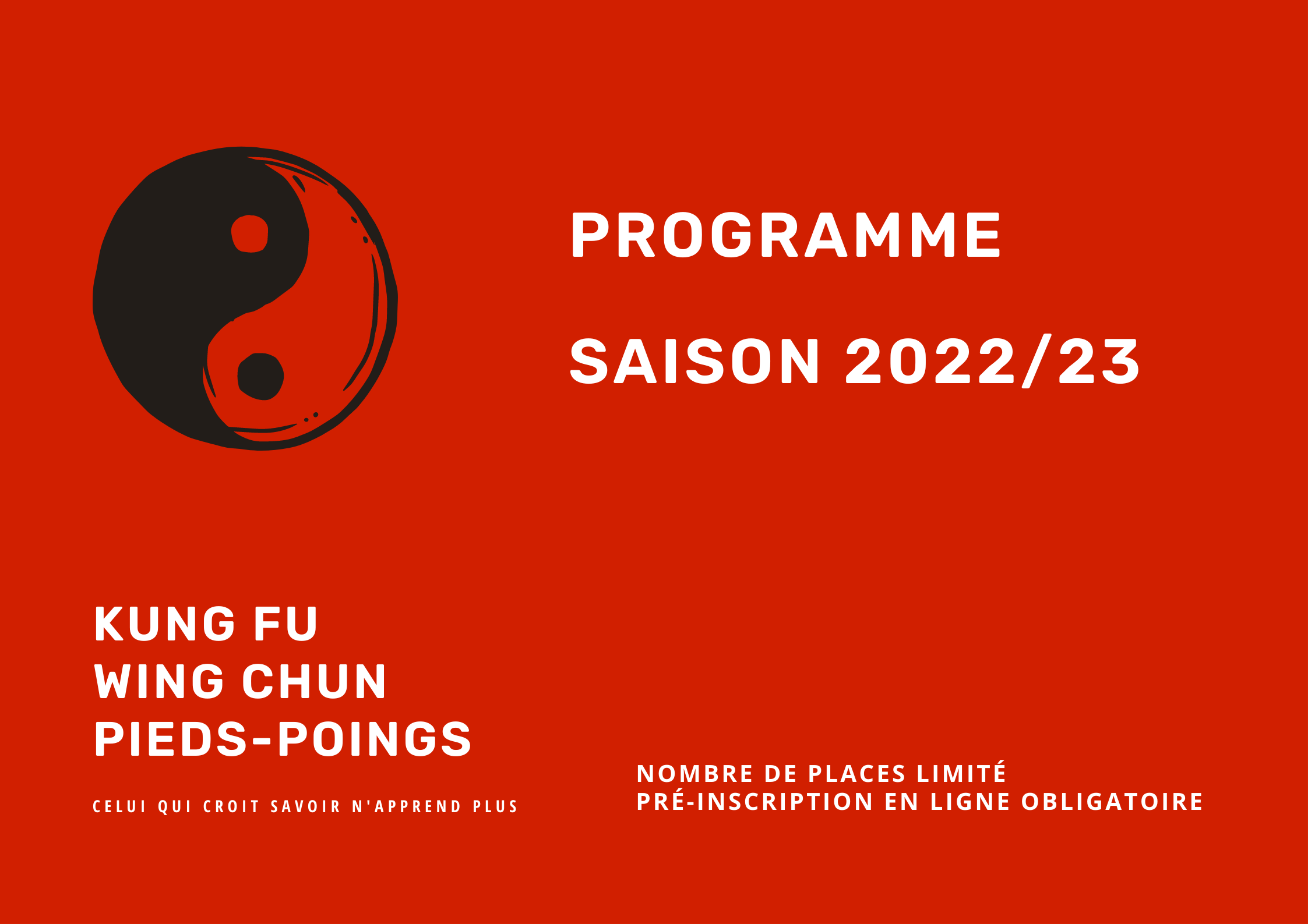 Programme Kung Fu Saison 2022-23